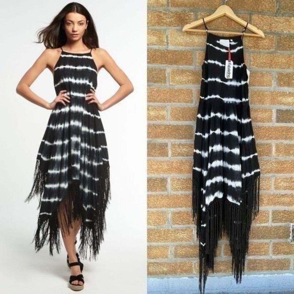 SUPERDRY Ibiza Beach Tassel Dress medium